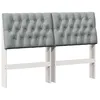 Image de vidaXL TÃªte de lit capitonnÃ©e Gris clair 135 cm Pin massif