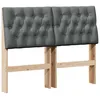 Image de vidaXL TÃªte de lit capitonnÃ©e Gris foncÃ© 120 cm Pin massif