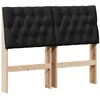 Image de vidaXL TÃªte de lit capitonnÃ©e Noir 120 cm Pin massif