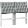Image de vidaXL TÃªte de lit capitonnÃ©e Gris clair 120 cm Pin massif