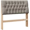 Image de vidaXL TÃªte de lit capitonnÃ©e Taupe 100 cm Pin massif