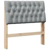 Image de vidaXL TÃªte de lit capitonnÃ©e Gris clair 90 cm Pin massif