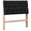 Image de vidaXL TÃªte de lit capitonnÃ©e Noir 90 cm Pin massif