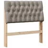 Image de vidaXL TÃªte de lit capitonnÃ©e Taupe 90 cm Pin massif