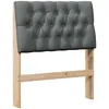 Image de vidaXL TÃªte de lit capitonnÃ©e Gris foncÃ© 80 cm Pin massif