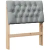 Image de vidaXL TÃªte de lit capitonnÃ©e Gris clair 75 cm Pin massif