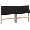 Image de vidaXL TÃªte de lit capitonnÃ©e Noir 200 cm Pin massif