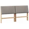 Image de vidaXL TÃªte de lit capitonnÃ©e Taupe 200 cm Pin massif
