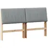 Image de vidaXL TÃªte de lit capitonnÃ©e Gris clair 160 cm Pin massif