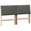Image de vidaXL TÃªte de lit capitonnÃ©e Gris foncÃ© 160 cm Pin massif