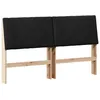 Image de vidaXL TÃªte de lit capitonnÃ©e Noir 160 cm Pin massif