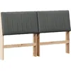 Image de vidaXL TÃªte de lit capitonnÃ©e Gris foncÃ© 150 cm Pin massif