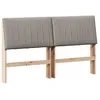 Image de vidaXL TÃªte de lit capitonnÃ©e Taupe 150 cm Pin massif
