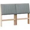 Image de vidaXL TÃªte de lit capitonnÃ©e Gris clair 140 cm Pin massif