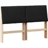 Image de vidaXL TÃªte de lit capitonnÃ©e Noir 140 cm Pin massif