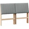 Image de vidaXL TÃªte de lit capitonnÃ©e Gris clair 135 cm Pin massif