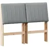 Image de vidaXL TÃªte de lit capitonnÃ©e Gris clair 120 cm Pin massif