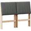 Image de vidaXL TÃªte de lit capitonnÃ©e Gris foncÃ© 120 cm Pin massif