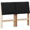 Image de vidaXL TÃªte de lit capitonnÃ©e Noir 120 cm Pin massif