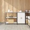 Image de vidaXL Ensemble de rangement cuisine 2 pcs Blanc 150 x 50 x 92 cm