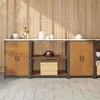 Image de vidaXL Ensemble de rangement cuisine 3 pcs RouillÃ© 210 x 50 x 92 cm