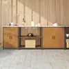 Image de vidaXL Ensemble de Rangement de Cuisine 3 pcs RouillÃ© 210 x 50 x 92 cm