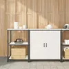 Image de vidaXL Ensemble de rangement cuisine 2 pcs Blanc 150 x 50 x 92 cm
