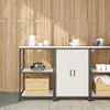Image de vidaXL Ensemble de rangement cuisine 2 pcs Blanc 120 x 50 x 92 cm