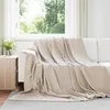 Image de Vidaxl Couvertures Ã Jeter 6 Pcs Beige 270 X 240 Cm Toison