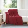 Image de Vidaxl Couvertures Ã Jeter 24 Pcs Rouge Bordeaux 200 X 150 Cm Toison