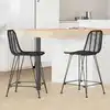 Image de Vidaxl Chaise De Bar 2 Pcs Noir 44,5 X 54,5 X 97,5 Cm Rotin Et MÃ©tal