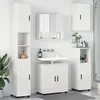 Image de vidaXL Ensemble de mobilier de salle de bain 5 pcs Blanc brillant