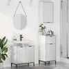 Image de vidaXL Ensemble de mobilier de salle de bain 3 pcs Blanc brillant