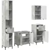 Image de vidaXL Ensemble de mobilier de salle de bain avec tiroir Gris bÃ©ton