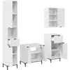 Image de vidaXL Ensemble de mobilier de salle de bain avec porte Blanc brillant