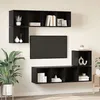 Image de vidaXL Ensemble meuble TV 4 pcs ChÃªne noir 37 x 37 x 142.5 cm