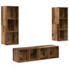 Image de Vidaxl Ensemble De Meubles Tv 3 Pcs Bois Ancien 37 X 37 X 142.5 Cm