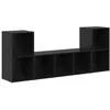 Image de vidaXL Ensemble de meubles TV 3 pcs Noir 107 x 35 x 37 cm