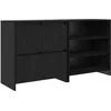 Image de vidaXL Buffet 2 pcs ChÃªne noir 70 x 41 x 75 cm Bois d'ingÃ©nierie