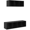Image de vidaXL Ensemble de meubles TV 2 pcs ChÃªne noir 37 x 37 x 142.5 cm