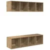 Image de Vidaxl Ensemble De Meubles Tv 3 Pcs ChÃªne Artisanal Bois D'ingÃ©nierie