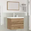Image de vidaXL Ensemble de mobilier de salle de bain 3 pcs ChÃªne noir