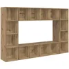 Image de vidaXL Ensemble meuble TV 4 pcs Marron 37 x 37 x 142.5 cm