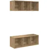 Image de Vidaxl Meubles Tv Muraux 2 Pcs ChÃªne Artisanal 37 X 37 X 107,5 Cm
