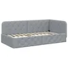 Image de vidaXL Cadre de lit d'angle Gris clair 90 x 190 cm tissu