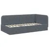 Image de vidaXL Cadre de lit d'angle Gris foncÃ© 90 x 190 cm Velours