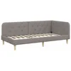 Image de vidaXL Cadre de lit d'angle avec tÃªte de lit Taupe 90 x 190 cm tissu