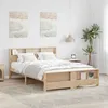 Image de vidaXL Cadre de lit Marron 160 x 200 cm Bois massif en pin