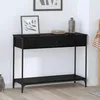 Image de vidaXL Table console ChÃªne noir 100 x 34.5 x 75 cm Bois d'ingÃ©nierie