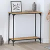 Image de Vidaxl Table Console Avec ÃtagÃ¨re ChÃªne Artisanal 75 X 30.5 X 75 Cm